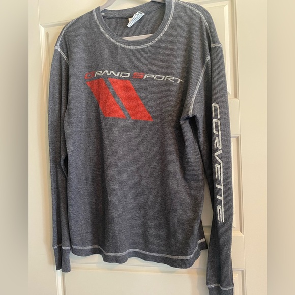 Corvette Grand Sport thermal type shirt long sleeve Gray medium - Picture 1 of 5